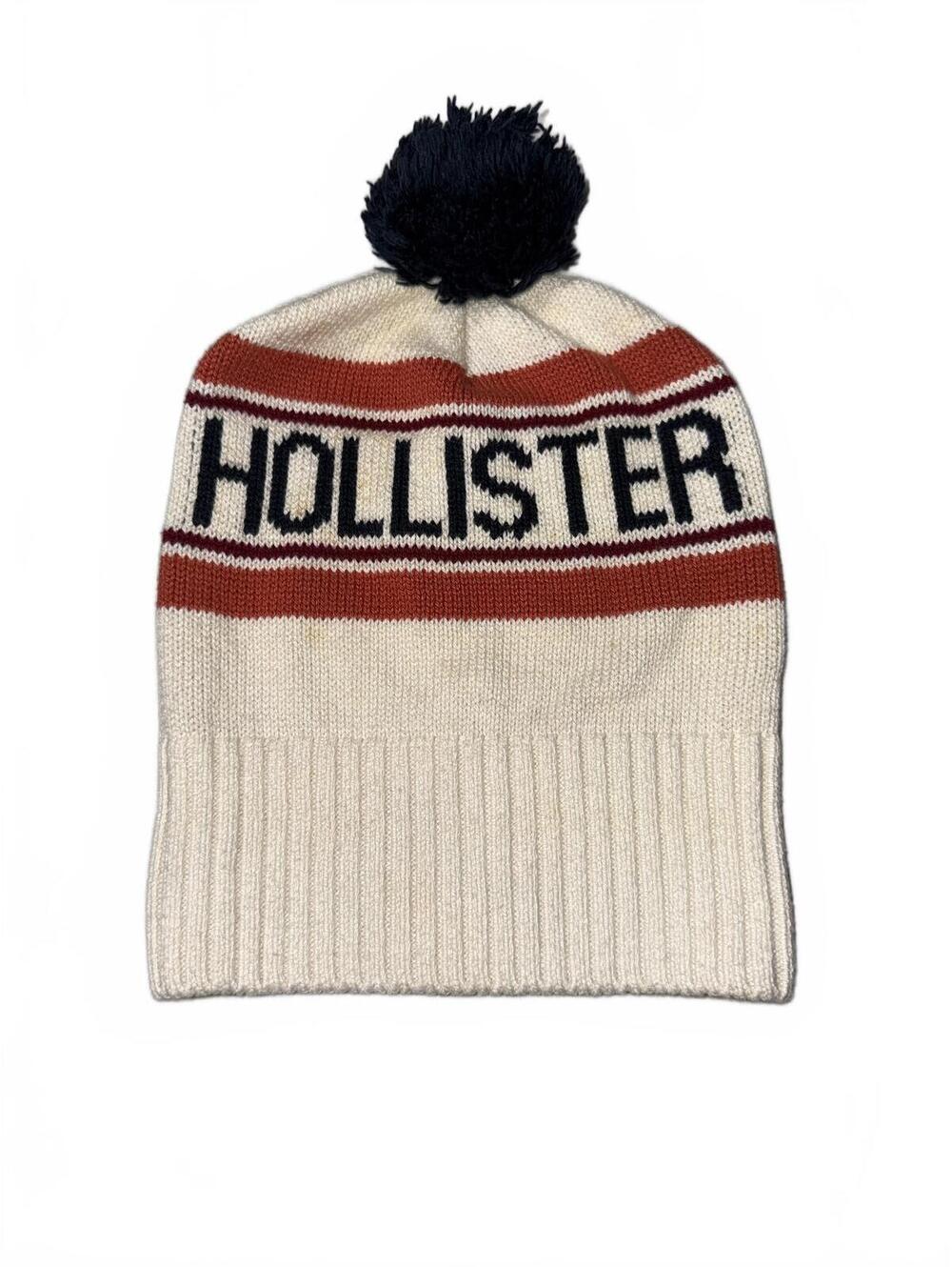 Hollister Knit Beanie Hat with Pom Pom